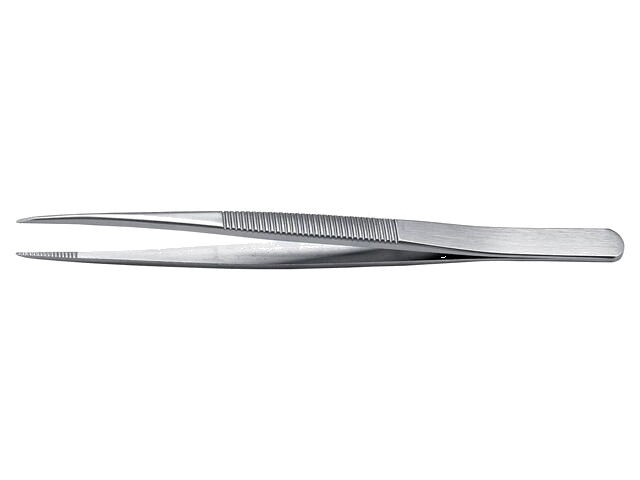 Pincet; 110mm; Bladen: smal; De vorm van de punt: plat; universeel Pincet; 110mm; Bladen: smal; De vorm van de punt: plat; universeel